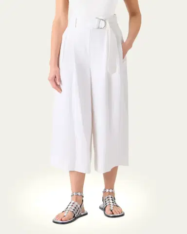 Akris punto Fiorella Linen Wide-Leg Culotte Pants | Thumbnail 2 Akris punto Fiorella Linen Wide-Leg Culotte Pants | Thumbnail 2