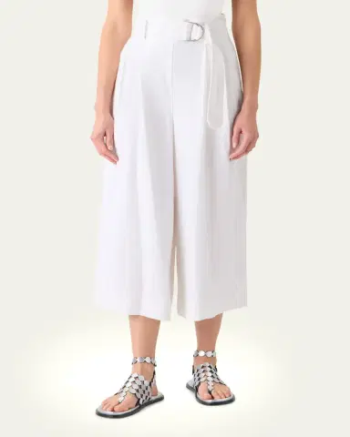 Akris punto Fiorella Linen Wide-Leg Culotte Pants | Thumbnail 4 Akris punto Fiorella Linen Wide-Leg Culotte Pants | Thumbnail 4