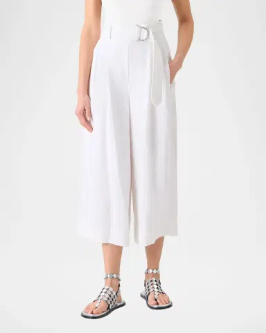 Akris punto Fiorella Linen Wide-Leg Culotte Pants | Thumbnail 6 Akris punto Fiorella Linen Wide-Leg Culotte Pants | Thumbnail 6
