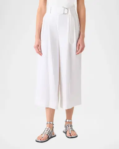 Akris punto Fiorella Linen Wide-Leg Culotte Pants | Thumbnail 8 Akris punto Fiorella Linen Wide-Leg Culotte Pants | Thumbnail 8