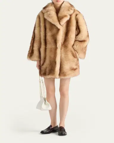 Prada Lamb Shearling Oversized Coat | Thumbnail 2
