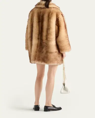 Prada Lamb Shearling Oversized Coat | Thumbnail 3