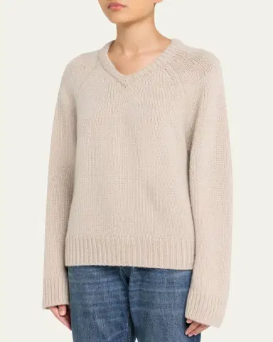 Lisa Yang Oia Cashmere V-Neck Sweater | Thumbnail 4