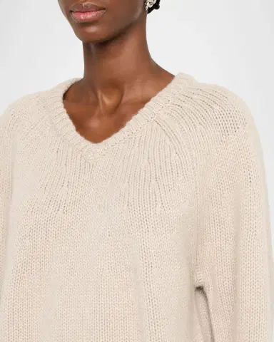 Lisa Yang Oia Cashmere V-Neck Sweater | Thumbnail 9
