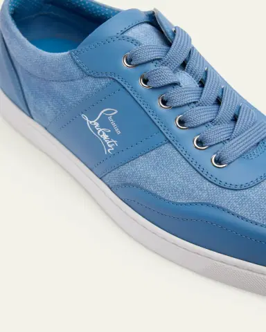 Christian Louboutin Men's Retero Canvas and Leather Low-Top Sneakers | Thumbnail 3 Christian Louboutin Men's Retero Canvas and Leather Low-Top Sneakers | Thumbnail 3