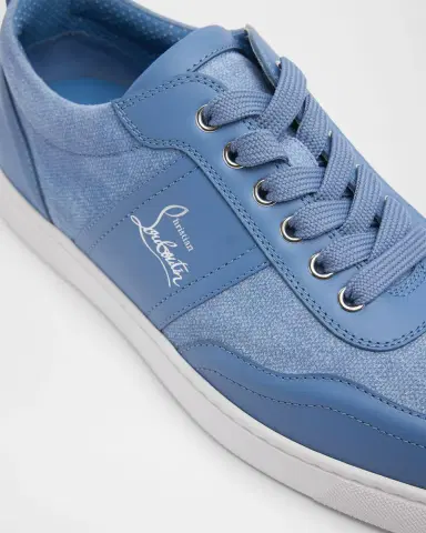 Christian Louboutin Men's Retero Canvas and Leather Low-Top Sneakers | Thumbnail 5 Christian Louboutin Men's Retero Canvas and Leather Low-Top Sneakers | Thumbnail 5