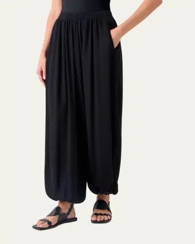 Akris punto Viscose Crepe Wide-Leg Pull-On Balloon Pants | Thumbnail 4 Akris punto Viscose Crepe Wide-Leg Pull-On Balloon Pants | Thumbnail 4