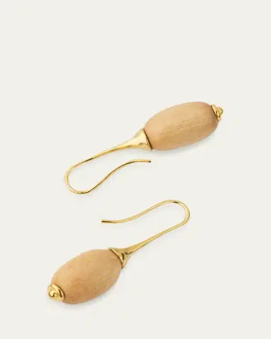 Ben-Amun Small Wooden Drop Earrings | Thumbnail 4