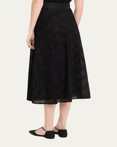 Akris Orbit Broderie Anglaise Midi Skirt | Thumbnail 3 Akris Orbit Broderie Anglaise Midi Skirt | Thumbnail 3