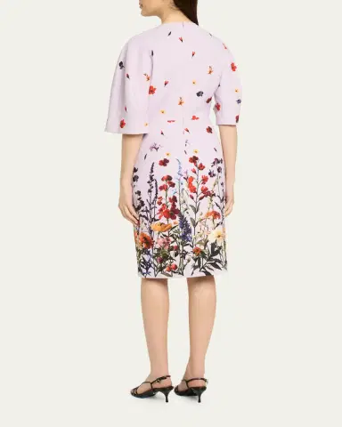 Rickie Freeman for Teri Jon Floral-Print Crepe Column Dress | Thumbnail 3 Rickie Freeman for Teri Jon Floral-Print Crepe Column Dress | Thumbnail 3