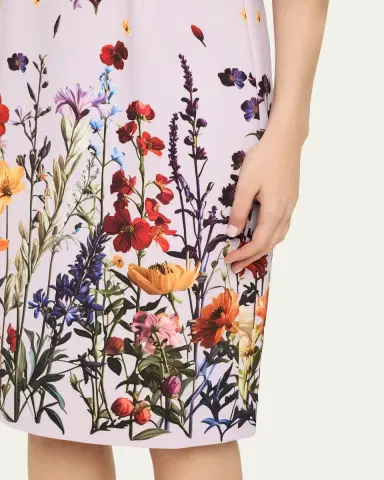 Rickie Freeman for Teri Jon Floral-Print Crepe Column Dress | Thumbnail 5 Rickie Freeman for Teri Jon Floral-Print Crepe Column Dress | Thumbnail 5