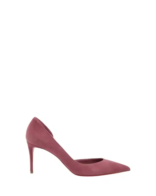 85mm Iriza Suede Half-d'Orsay Pumps