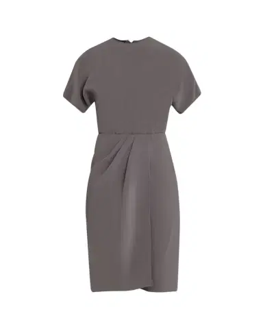 Giorgio Armani Pleated Washed Silk Crepe Dress | Thumbnail 1