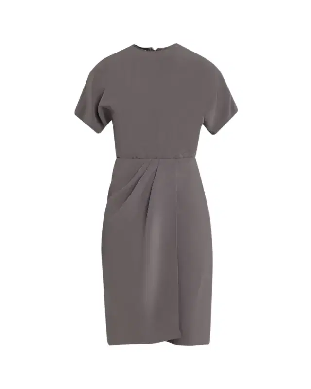 Giorgio Armani Pleated Washed Silk Crepe Dress