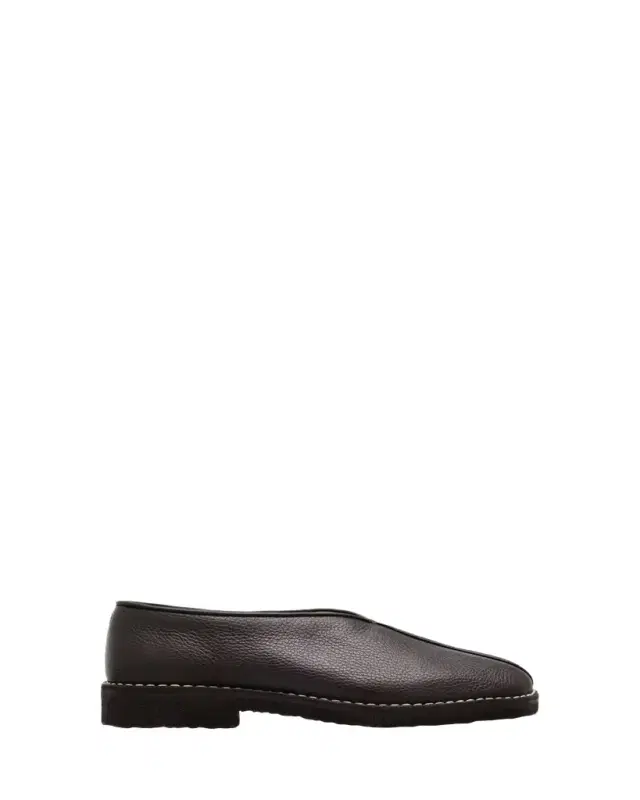 Men's Piped Crepe Leather Slippers