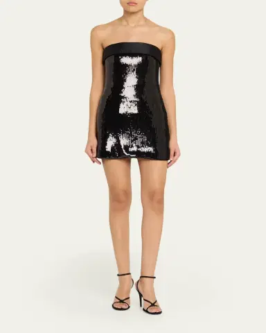 Sergio Hudson Strapless Sequined Mini Dress | Thumbnail 2 Sergio Hudson Strapless Sequined Mini Dress | Thumbnail 2
