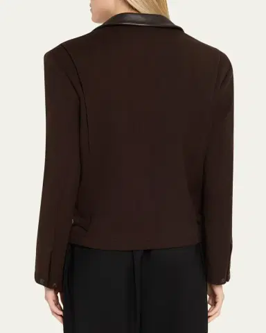 TONYWACK Leather-Trim Wool Jacket | Thumbnail 3 TONYWACK Leather-Trim Wool Jacket | Thumbnail 3