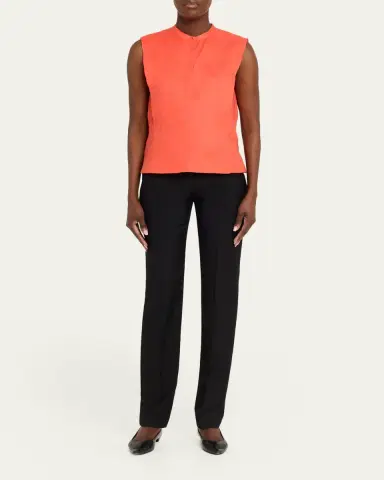 Akris Linen Sleeveless Button-Down Blouse | Thumbnail 2 Akris Linen Sleeveless Button-Down Blouse | Thumbnail 2
