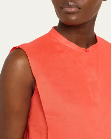 Akris Linen Sleeveless Button-Down Blouse | Thumbnail 5 Akris Linen Sleeveless Button-Down Blouse | Thumbnail 5