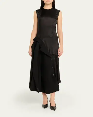 HODAKOVA Inside-Out Suit Reconstructed Sleeveless Midi Dress | Thumbnail 2