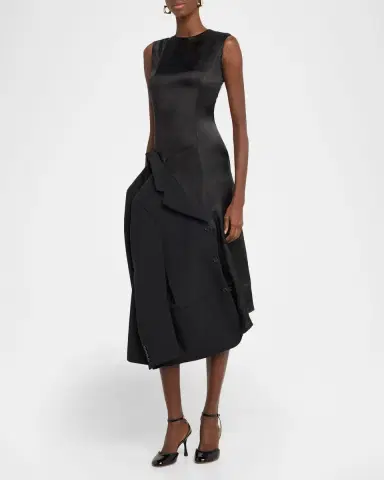 HODAKOVA Inside-Out Suit Reconstructed Sleeveless Midi Dress | Thumbnail 8