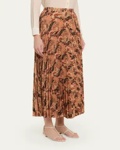 Etro Pleated Paisley Maxi Skirt | Thumbnail 4 Etro Pleated Paisley Maxi Skirt | Thumbnail 4