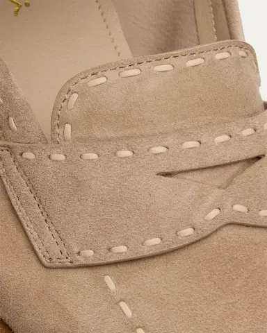 Santoni Marlene Suede Penny Loafers | Thumbnail 5