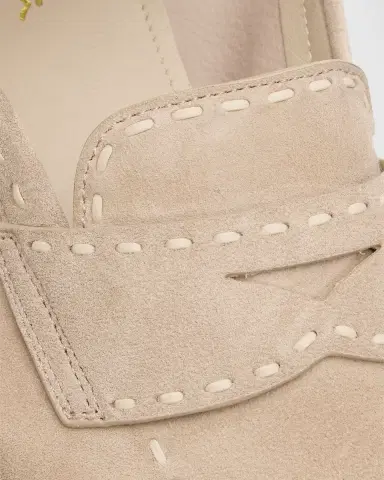 Santoni Marlene Suede Penny Loafers | Thumbnail 9