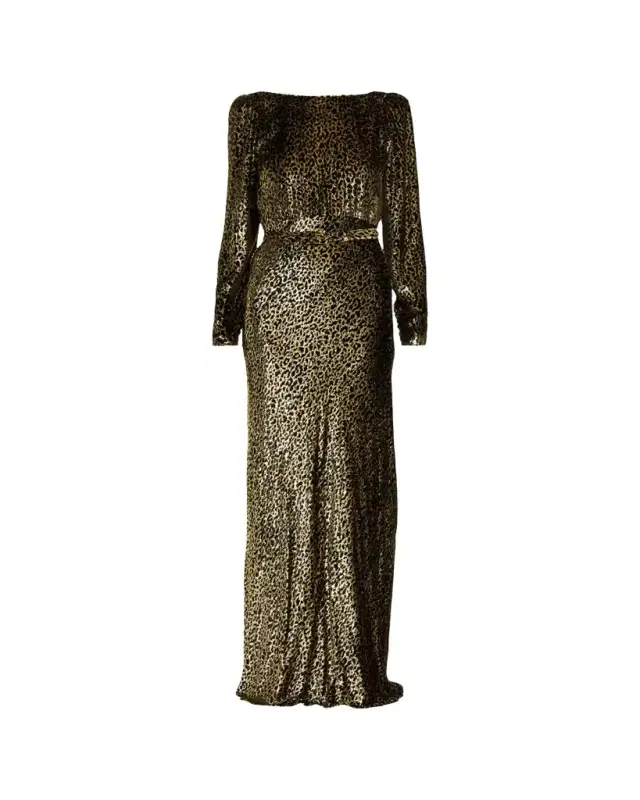 Vreeland Belted Look Back Gown