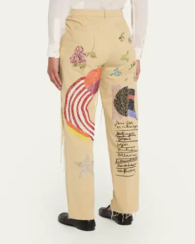 Libertine All At Once Embellished Straight-Leg Chino Pants | Thumbnail 3
