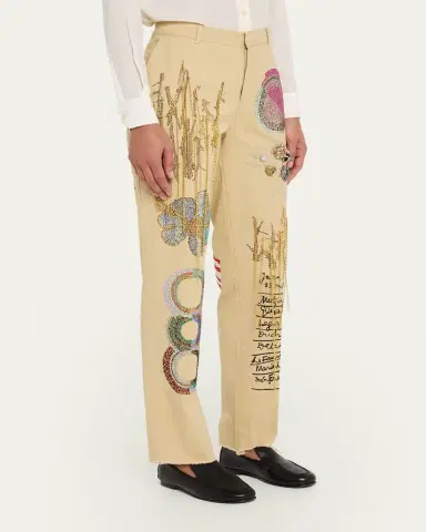 Libertine All At Once Embellished Straight-Leg Chino Pants | Thumbnail 4