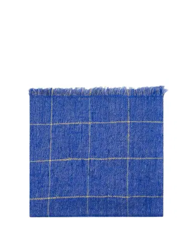 Anderson & Sheppard Men's Check Cashmere Pocket Square | Thumbnail 1
