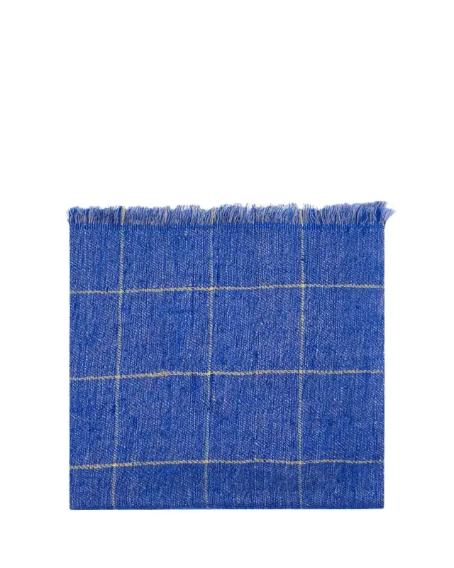 Men's Check Cashmere Pocket Square