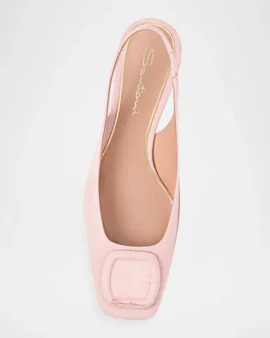 Santoni 50mm Buckle Suede Slingback Pumps | Thumbnail 8