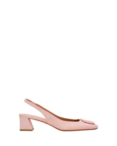 Santoni 50mm Buckle Suede Slingback Pumps | Thumbnail 1