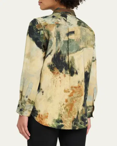 Libertine Modernist Landscape Silk Button-Down Shirt | Thumbnail 3 Libertine Modernist Landscape Silk Button-Down Shirt | Thumbnail 3