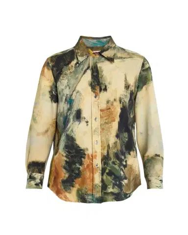 Libertine Modernist Landscape Silk Button-Down Shirt | Thumbnail 1 Libertine Modernist Landscape Silk Button-Down Shirt | Thumbnail 1