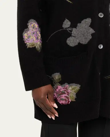 Libertine Primrose Shadow Cashmere V-Neck Cardigan | Thumbnail 5 Libertine Primrose Shadow Cashmere V-Neck Cardigan | Thumbnail 5