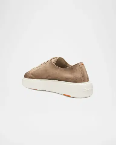 Santoni Clean Icon Suede Low-Top Sneakers | Thumbnail 4
