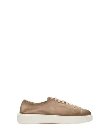 Santoni Clean Icon Suede Low-Top Sneakers | Thumbnail 1