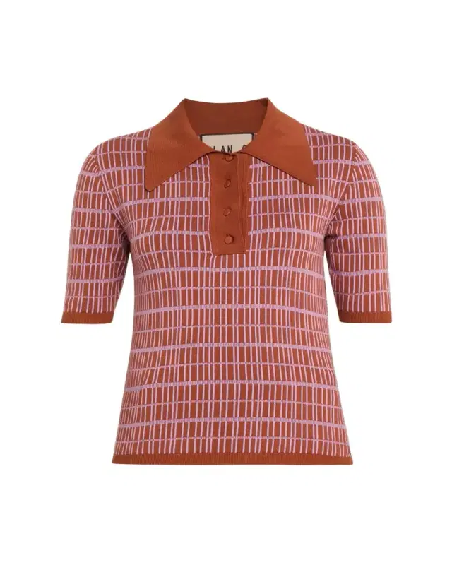 Check Short-Sleeve Polo Shirt