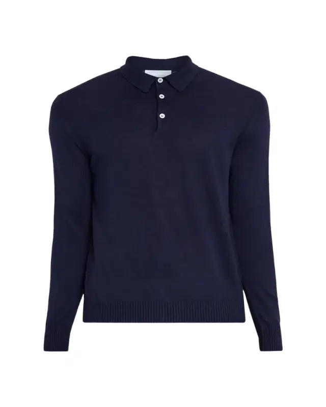 Men's Silk and Cashmere Polo Sweater
