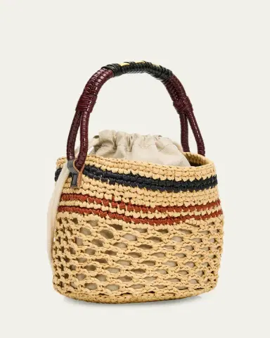 Plan C Woven Raffia Bucket Bag | Thumbnail 3 Plan C Woven Raffia Bucket Bag | Thumbnail 3