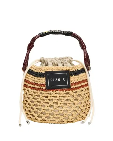 Plan C Woven Raffia Bucket Bag | Thumbnail 1 Plan C Woven Raffia Bucket Bag | Thumbnail 1