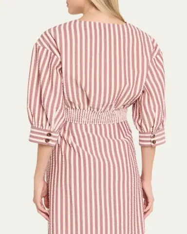 Simkhai Noralie Striped Seersucker Crop Top | Thumbnail 3 Simkhai Noralie Striped Seersucker Crop Top | Thumbnail 3
