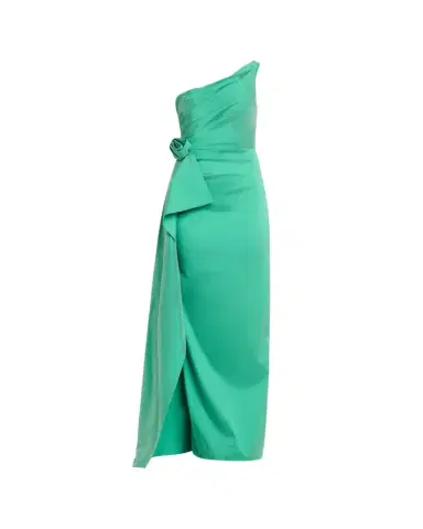 Rickie Freeman for Teri Jon Draped One-Shoulder Taffeta Column Gown | Thumbnail 1 Rickie Freeman for Teri Jon Draped One-Shoulder Taffeta Column Gown | Thumbnail 1