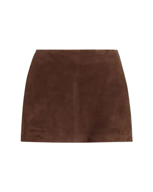 Melody A-Line Suede Mini Skirt