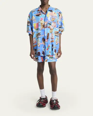 Balenciaga Men's Sweet Treat Short-Sleeve Shirt | Thumbnail 2