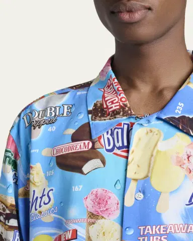 Balenciaga Men's Sweet Treat Short-Sleeve Shirt | Thumbnail 5