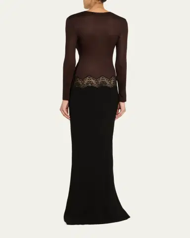 Christopher Esber Open-Twist Lace Long-Sleeve Dress | Thumbnail 3 Christopher Esber Open-Twist Lace Long-Sleeve Dress | Thumbnail 3